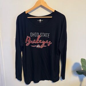 Ohio State Buckeyes Women's Black Long Sleeve Top